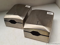 Handdoekdispensers, rvs - 2 stuks - afbeelding 1 van  5