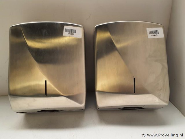 Handdoekdispensers, rvs - 2 stuks - afbeelding 2 van  5