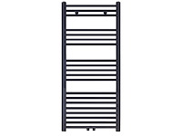 Handdoekradiator 120x50 cm belrad, bzm1200500, zwart - afbeelding 1 van  4