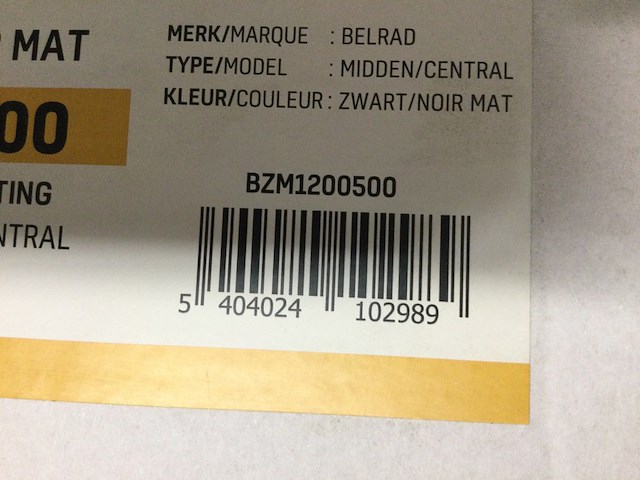 Handdoekradiator 120x50 cm belrad, bzm1200500, zwart - afbeelding 4 van  4