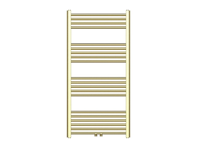 Handdoekradiator 120x60 cm, belrad, bwg01200600, goud - afbeelding 1 van  3