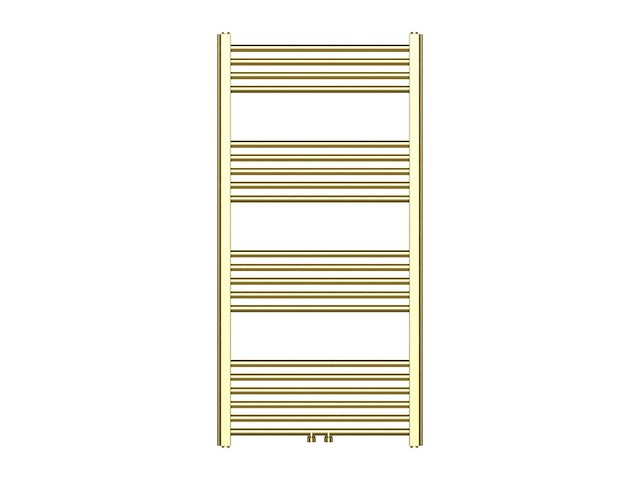 Handdoekradiator 120x60 cm belrad, goud - afbeelding 1 van  3