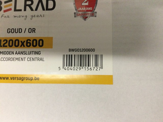 Handdoekradiator 120x60 cm belrad, goud - afbeelding 3 van  3