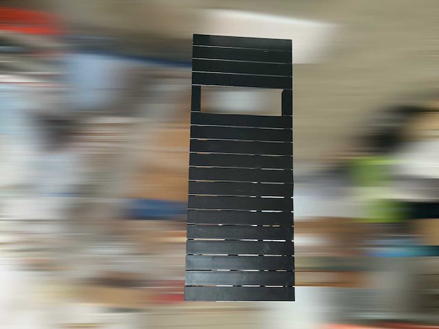 Handdoekradiator 152x60 cm mat zwart verticaal - afbeelding 1 van  9