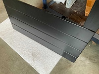 Handdoekradiator 152x60 cm mat zwart verticaal - afbeelding 2 van  9