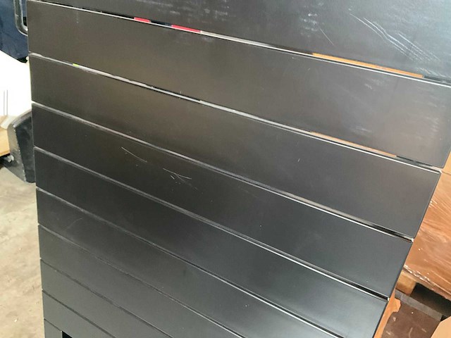 Handdoekradiator 152x60 cm mat zwart verticaal - afbeelding 3 van  9