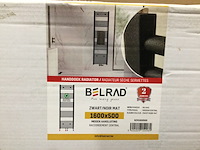 Handdoekradiator 160x50 cm, belrad, bzm1600500, zwart - afbeelding 2 van  2