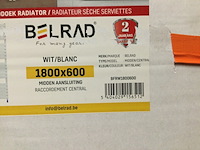Handdoekradiator 180x60 cm, belrad, bfrw1800600, wit - afbeelding 4 van  4