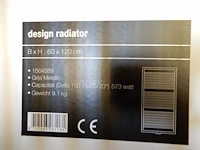 Handdoekradiator, antraciet, 1200x600 - afbeelding 4 van  4