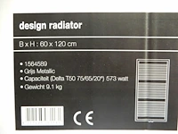 Handdoekradiator, antraciet, 1200x600 - afbeelding 4 van  4
