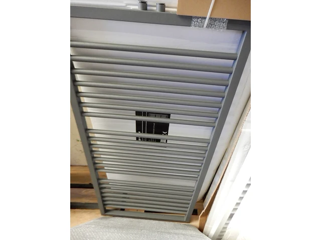 Handdoekradiator, antraciet, 1200x600 - afbeelding 1 van  4