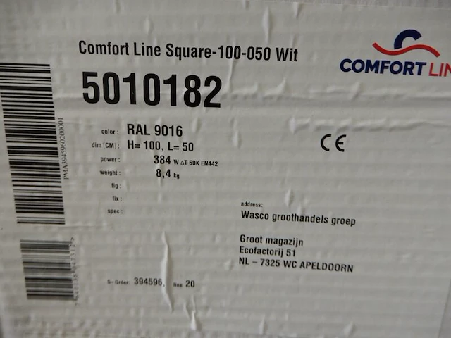 Handdoekradiator, comfort line, square, wit, 1000x500 - afbeelding 3 van  3