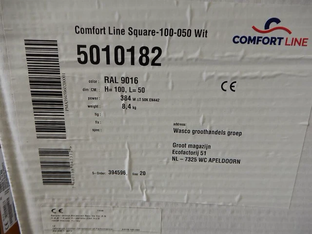 Handdoekradiator, comfort line, square, wit, 1000x500 - afbeelding 3 van  3