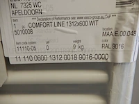 Handdoekradiator, comfort line, wit, 1312x600 - afbeelding 3 van  3
