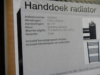 Handdoekradiator, prorad, hd-rad, black grafite, 1742x500 - afbeelding 4 van  4