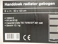 Handdoekradiator, wit, 1200x500 - afbeelding 4 van  4