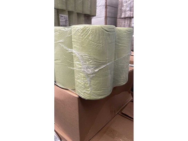 Handdoekrol 100% cellulose groen 2 laags 23 cm breed 80 meter (100x) - afbeelding 1 van  3