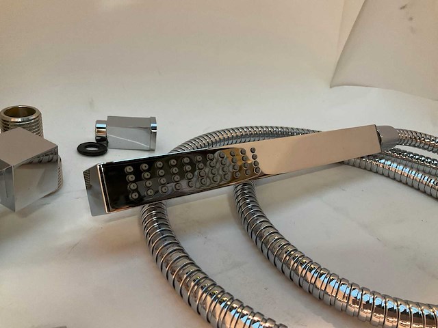 Handdouche staafmodel chroom tbv hotbath bloke regendoucheset - afbeelding 3 van  5