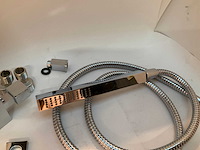 Handdouche staafmodel chroom tbv hotbath bloke regendoucheset - afbeelding 5 van  5