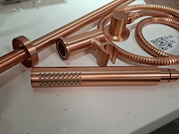 Handdoucheset + regendoucheset, rood koper - afbeelding 6 van  6