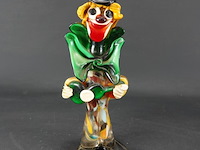 Handgeblazen murano glazen clown - afbeelding 1 van  5
