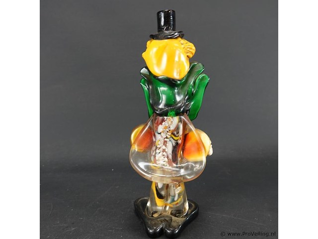Handgeblazen murano glazen clown - afbeelding 4 van  5