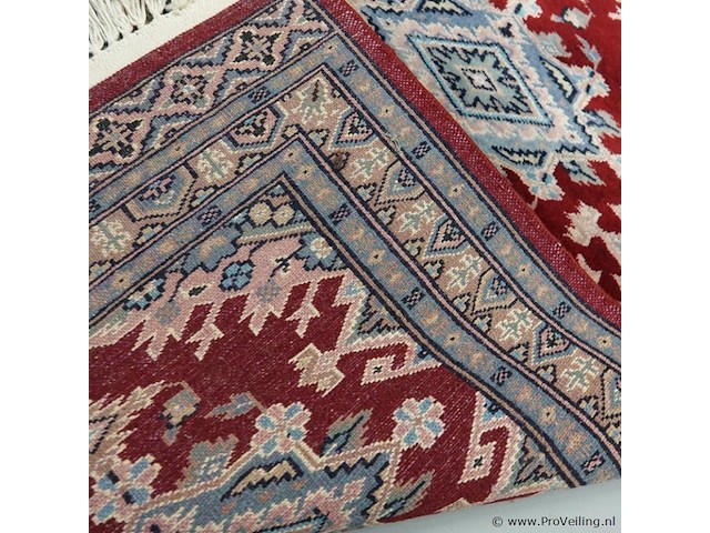 Handgeknoopt wollen vloerkleed - afbeelding 4 van  5