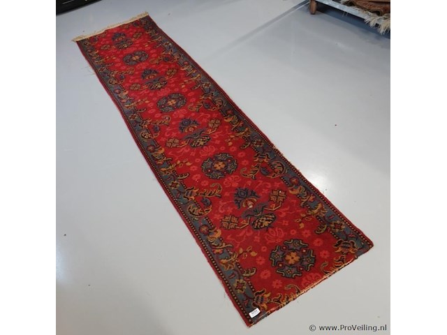 Handgeknoopte hamadan loper uit perzië. - afbeelding 1 van  5