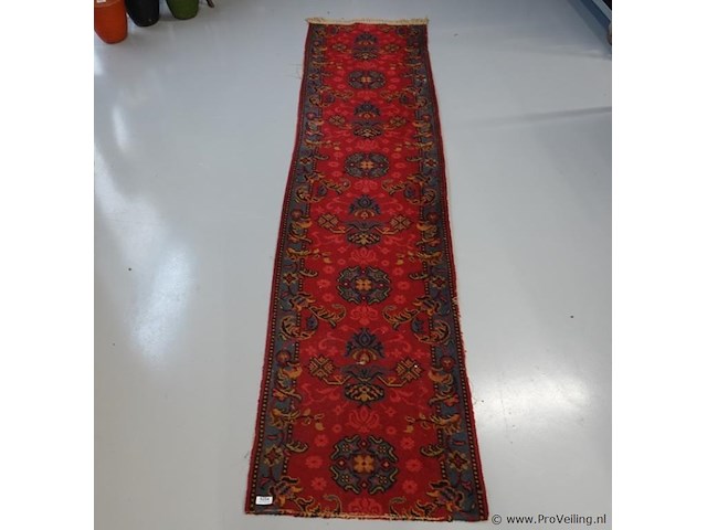 Handgeknoopte hamadan loper uit perzië. - afbeelding 2 van  5