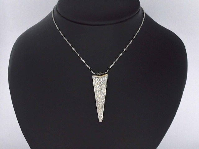 Handgemaakte bi-colour designer hanger met diamant, excl. ketting - afbeelding 2 van  8