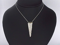 Handgemaakte bi-colour designer hanger met diamant, excl. ketting - afbeelding 2 van  8