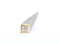 Handgemaakte bi-colour designer hanger met diamant, excl. ketting - afbeelding 6 van  8