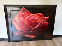 Handgeschilderd rozenportret – peter donkersloot