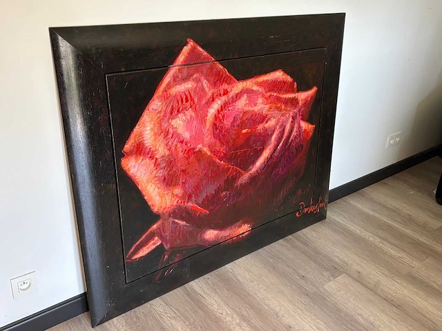 Handgeschilderd rozenportret – peter donkersloot - afbeelding 2 van  5