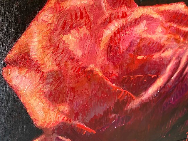 Handgeschilderd rozenportret – peter donkersloot - afbeelding 4 van  5