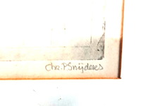 Handgesigneerde ets getiteld “vismarkt, lutherse kerk” - afbeelding 3 van  5