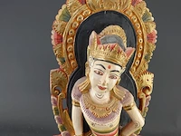 Handgesneden en handbeschilderd houten balinees arca van dewi sri - afbeelding 3 van  6