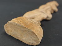Handgesneden houten beeld van de "drie wijze apen" - afbeelding 5 van  5