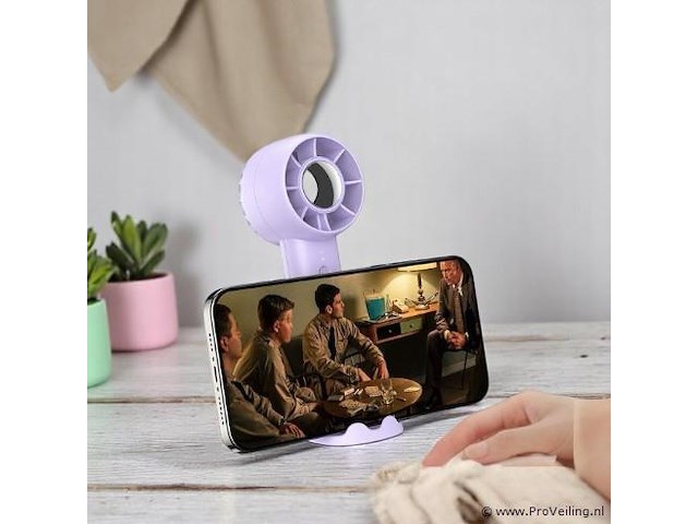 Handheld mini ventilator t-16 – compact, draagbaar & oplaadbaar (400mah) - wit - afbeelding 3 van  3