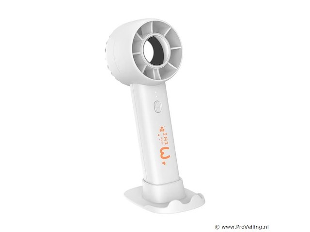 Handheld mini ventilator t-16 – compact, draagbaar & oplaadbaar (400mah) - wit - afbeelding 2 van  3