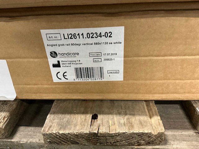 Handicare handgreep wandbeugel 560x1130mm (2x) - afbeelding 4 van  5