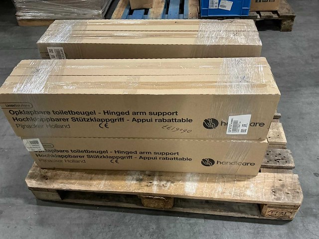 Handicare linido toiletbeugel opklapbaar 90cm rvs wit (4x) - afbeelding 6 van  6