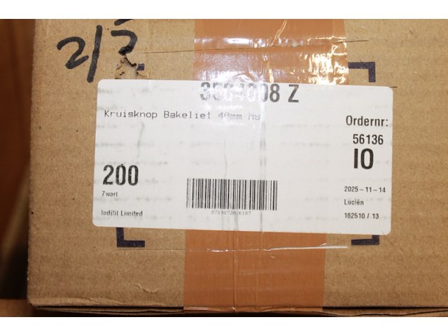 Handknop thermosetting bakeliet 40 mm 5 doos a200 stuks - afbeelding 3 van  5