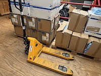 Handpalletwagen, geel, korte lepels - afbeelding 1 van  5