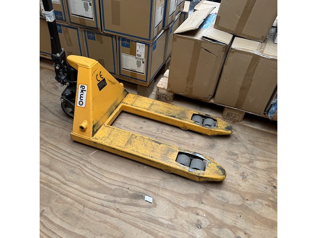 Handpalletwagen, geel, korte lepels - afbeelding 2 van  5