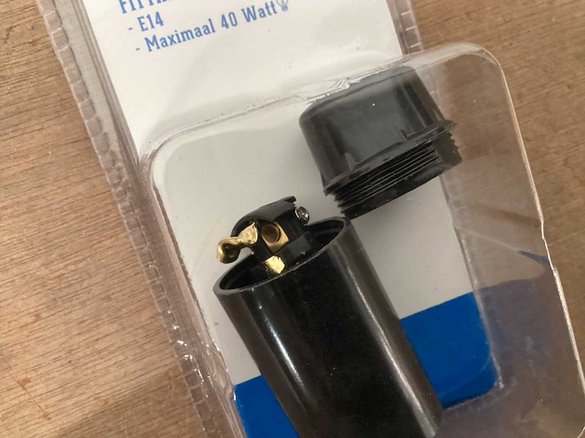 Handson fitting e14, zwart (384x) - afbeelding 2 van  3