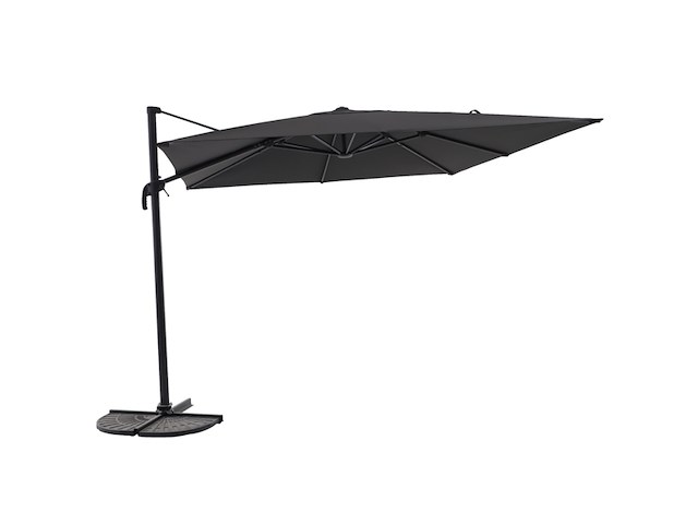 Handson zweefparasol ibiza zwart 300 cm - afbeelding 2 van  6