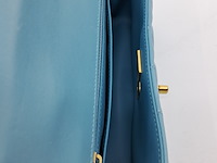 Handtas, chanel, mini flapbag, mintgroen - afbeelding 3 van  13