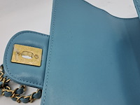 Handtas, chanel, mini flapbag, mintgroen - afbeelding 4 van  13