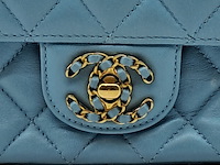 Handtas, chanel, mini flapbag, mintgroen - afbeelding 8 van  13